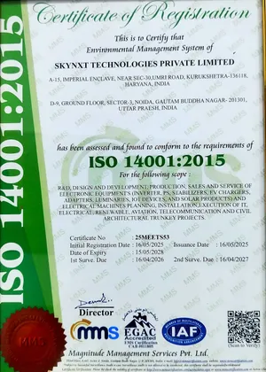 ISO 14001:2015 certificate preview