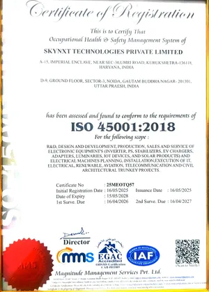 ISO 45001:2018 certificate preview